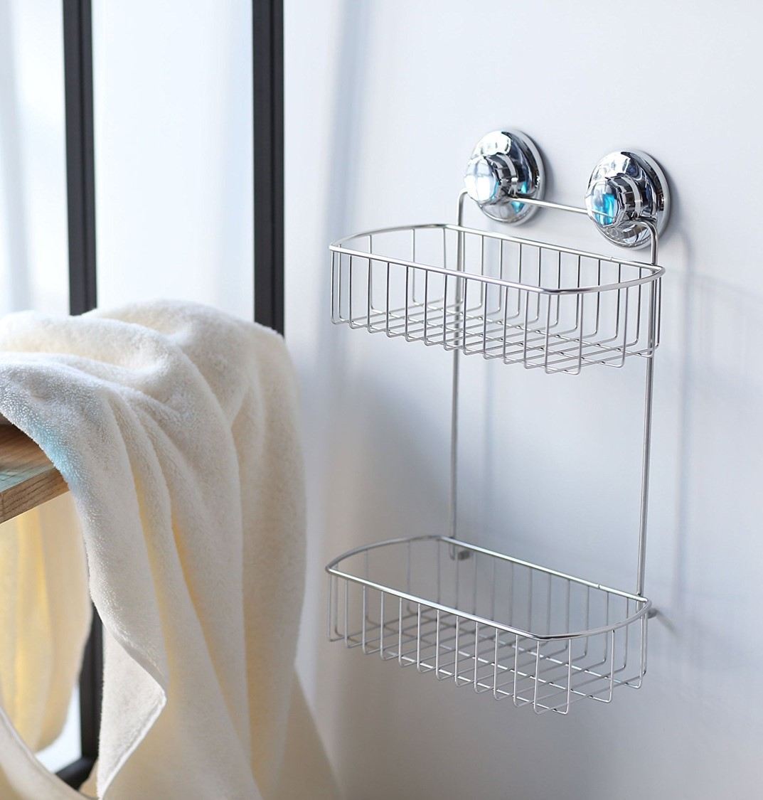 Shower Caddy Hasko® Super Suction System 2 Tier Premium Stainless Rust Proof 16 X 9 X